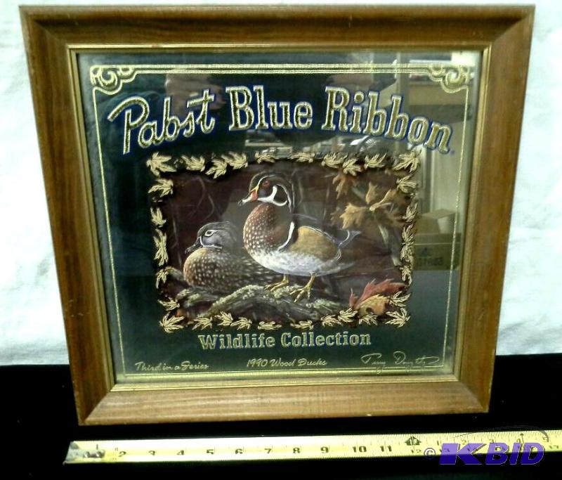 lot 23 image: Pabst Blue Ribbon Wildlife Collection 1990 Wood Ducks Terry Daughtery
