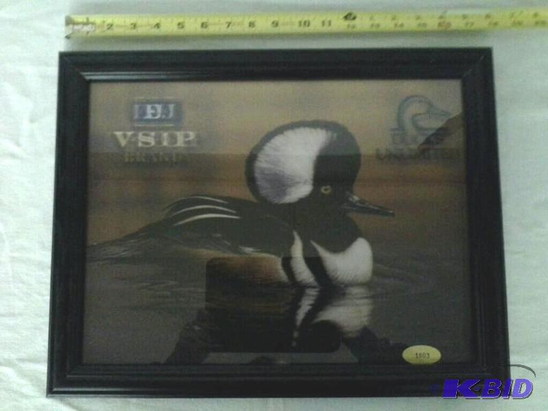lot 25 image: Ducks Unlimited E&J VSOP Brandy holographic sign #1603