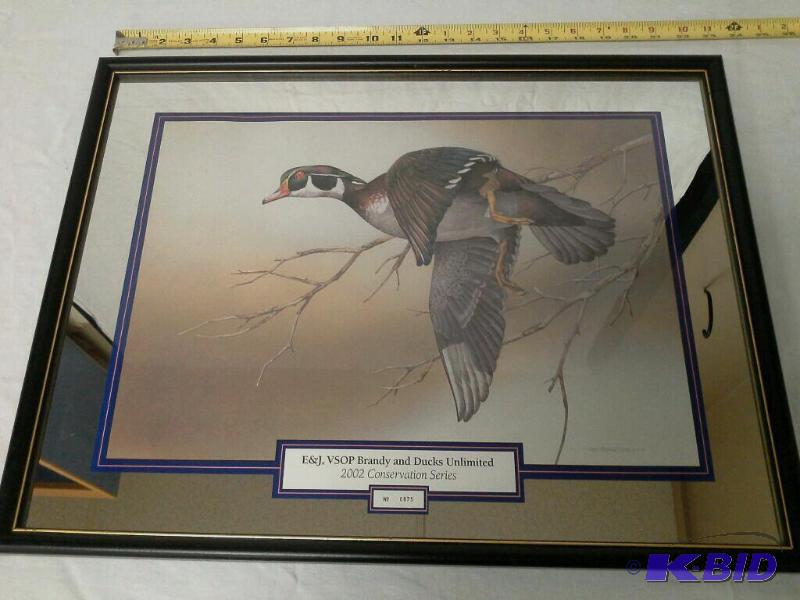 lot 29 image: E & J VSOP Brandy and Ducks Unlimited 2002 Conservation Series #0875 by Meline