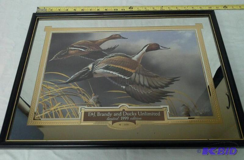 lot 31 image: E & J Brandy and Ducks Unlimited Limited 1999 edition #0556 by Harold Roe