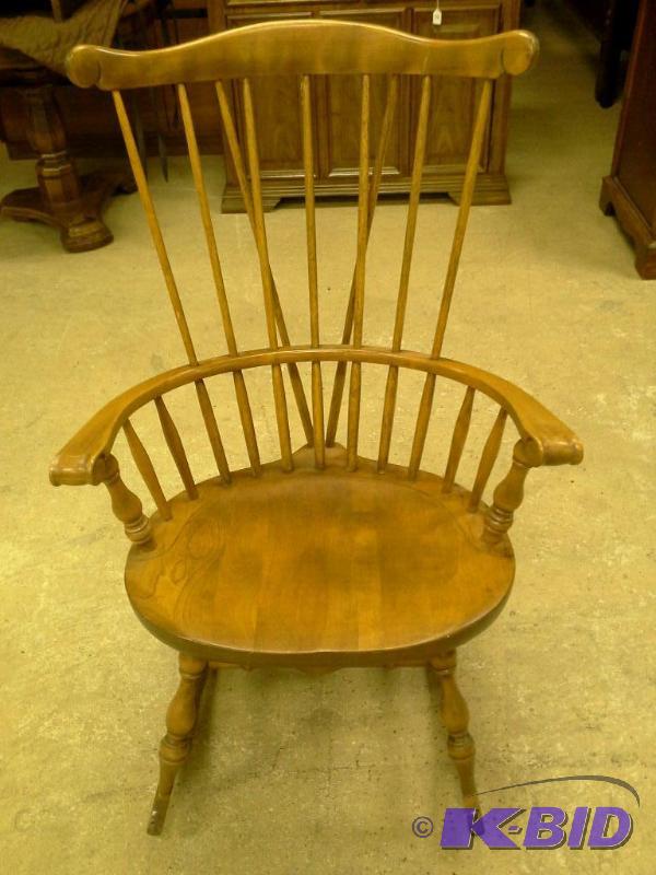lot 49 image: Vintage spindle back rocking chairs