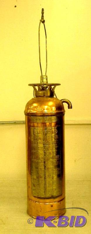 lot 55 image: Vintage Buffalo fire extinguisher lamp