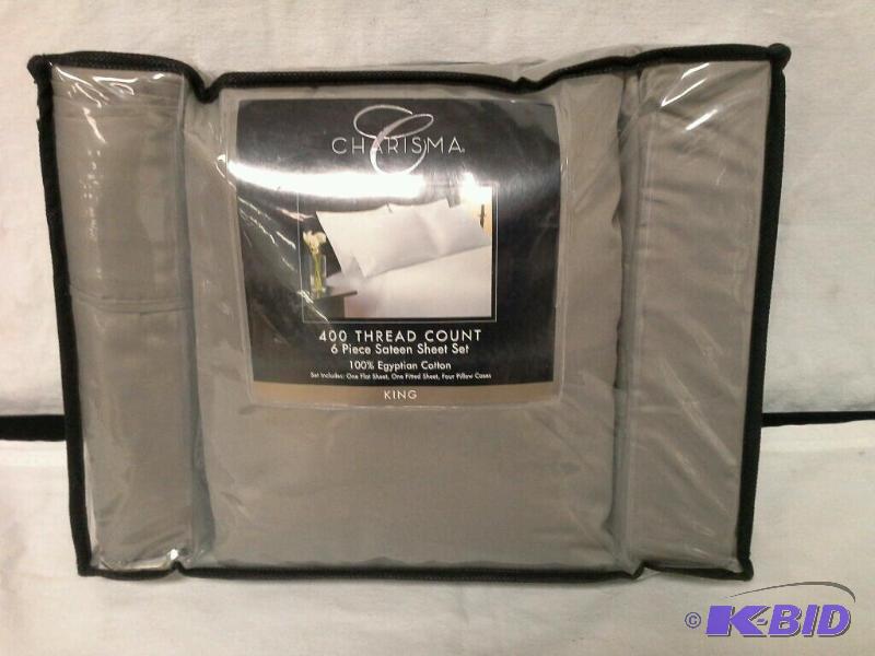 lot 63 image: Charisma 400 thread count king size 6 piece sheet sets