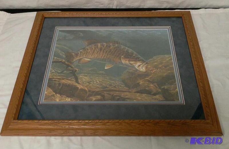 lot 67 image: Framed and matted fish print