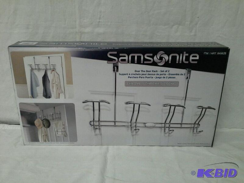 lot 70 image: Samsonite over the door crome rack hangers set of 2