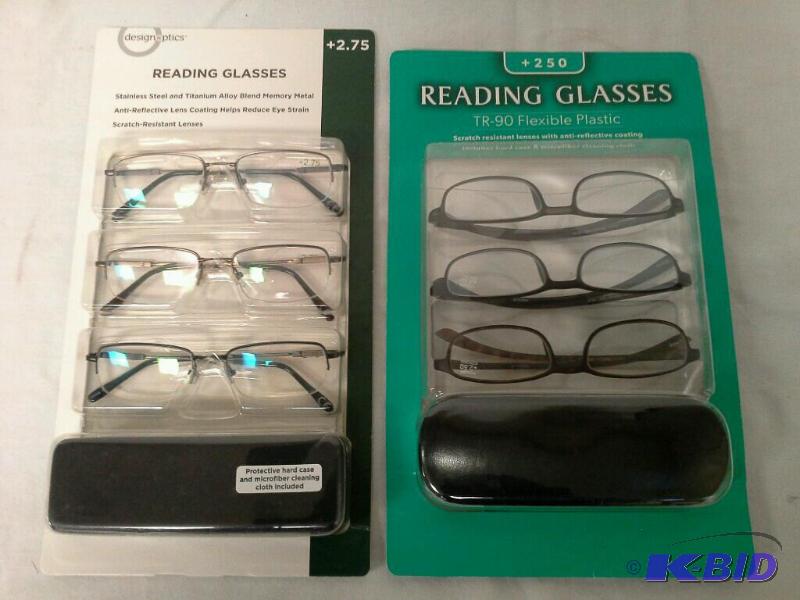 lot 72 image: 2 packages Reading glasses 2.5 and 2.75 power