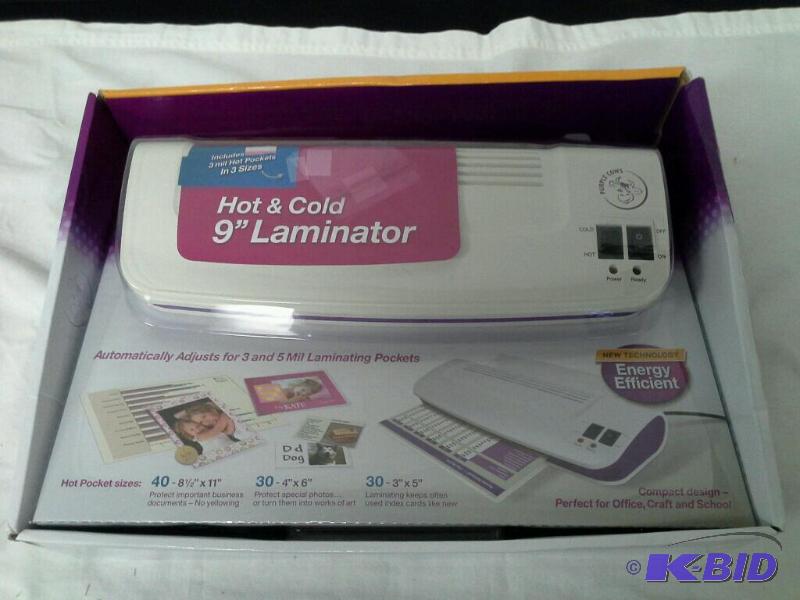 lot 76 image: Purple cows hot and cold 9 inch laminator