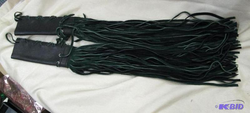 lot 106 image: Arm piece that made with leather and black an...