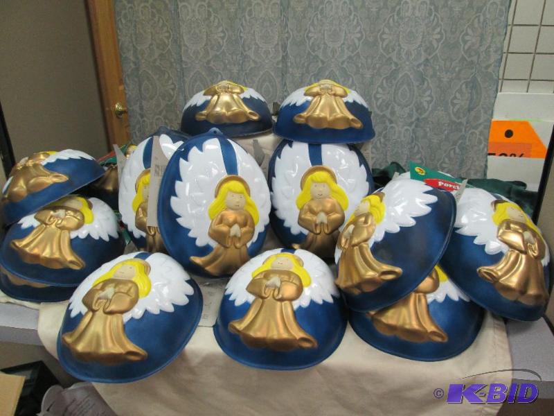 lot 127 image: Qty 15 Porch light cover of an angel...