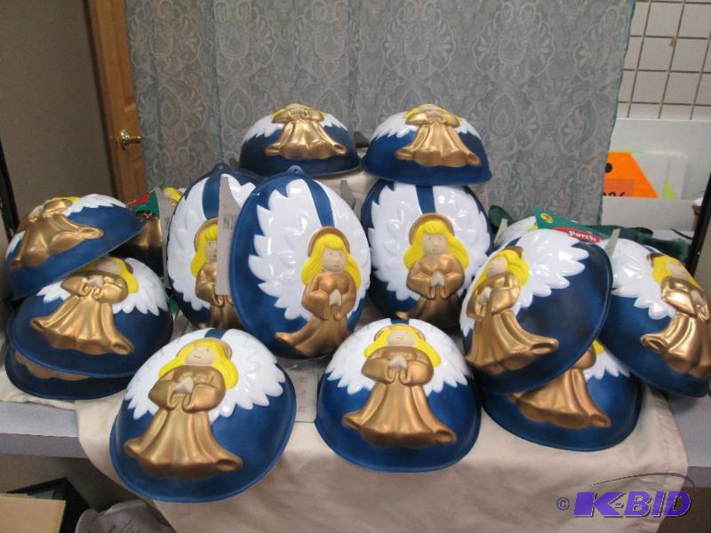 lot 129 image: Qty 15 Porch light cover of an angel...