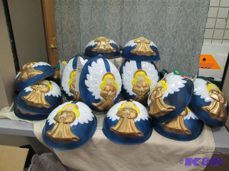 lot 130 image: Qty 15 Porch light cover of an angel...