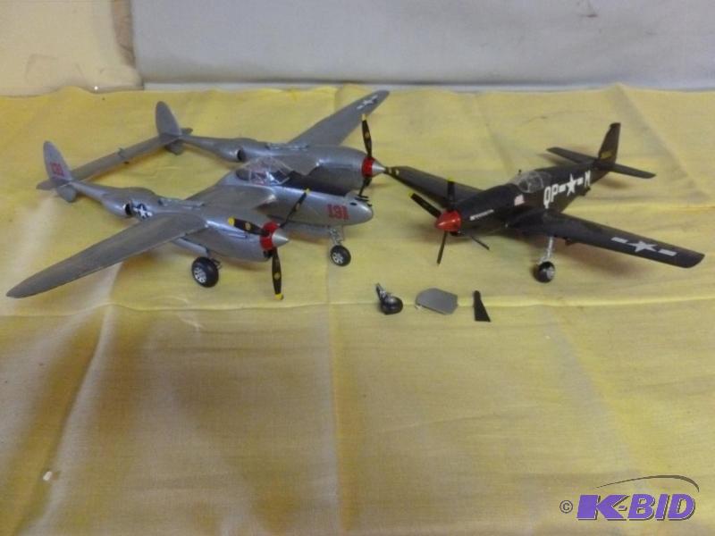 lot 107 image: Lot of two large plastic model airplanes 14&q...