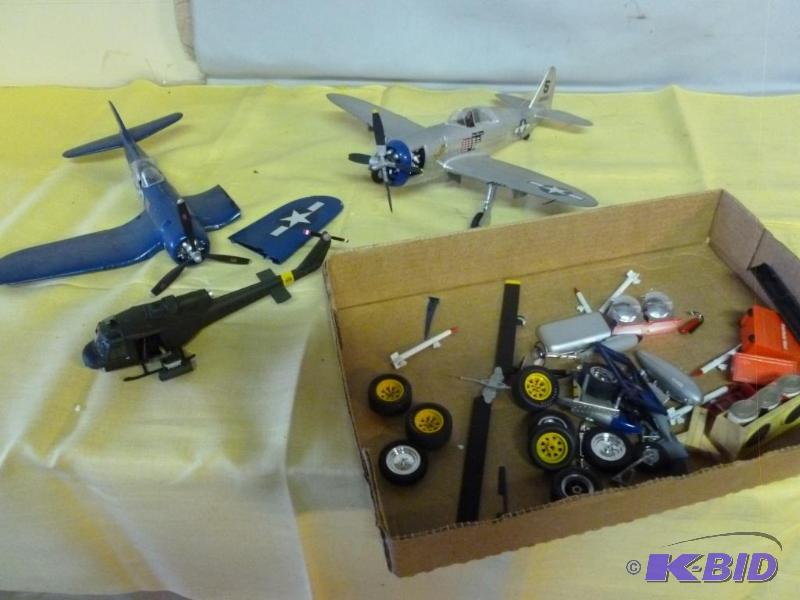 lot 108 image: Lot of two large plastic model airplanes, one...