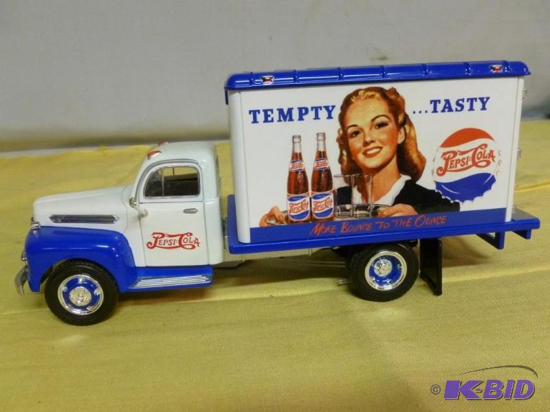 lot 197 image: Large Golden Sun Pepsi-Cola 1951 Ford 125 sc...