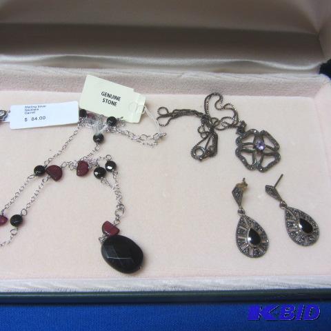 Sterling, Garnet, Amethyst