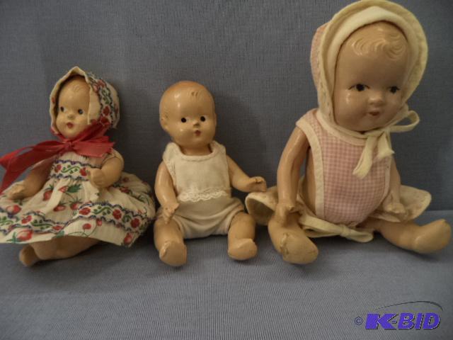 Three Composition Dolls