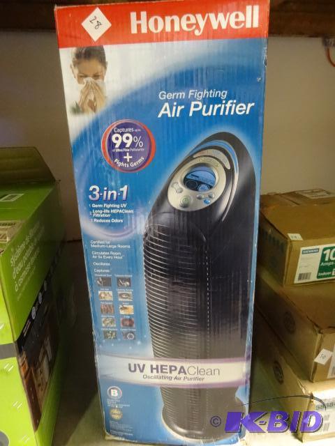 lot 28 image: Honeywell germ fighting purifier. UV hepa cle...