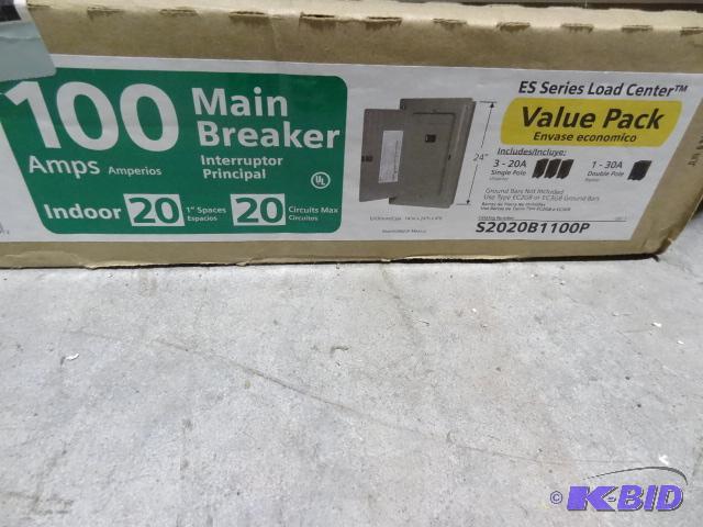 lot 30 image: Siemens 100 amp main breaker. S2020B1100P. No...