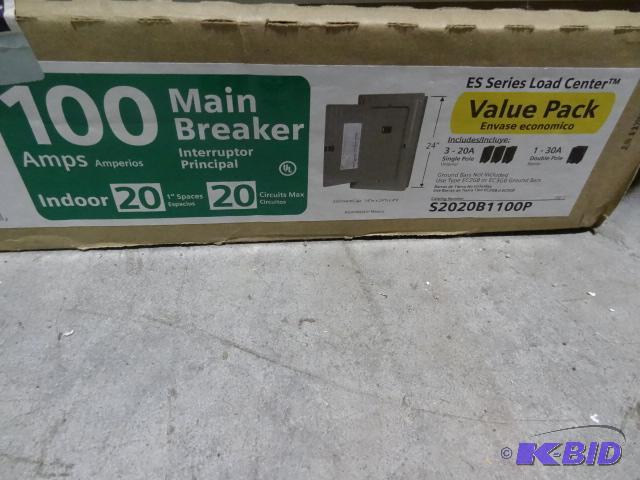 lot 31 image: Siemens 100 amp main breaker. S2020B1100P. No...