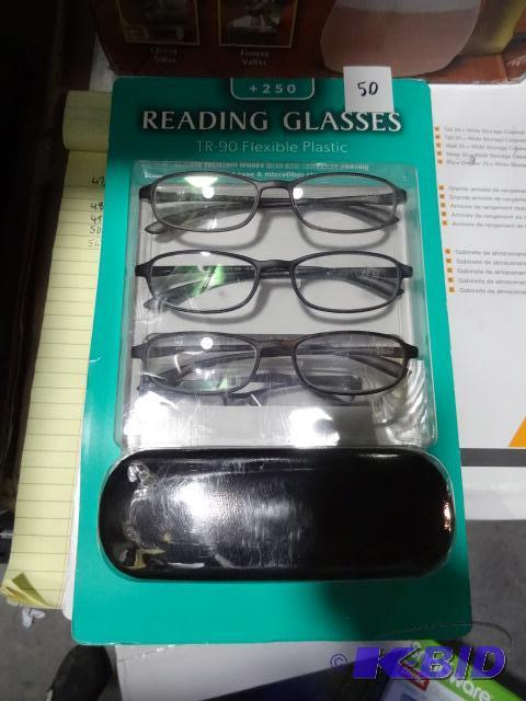lot 50 image: 3 pack of reading glasses. 250...