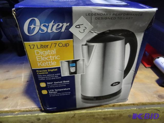 lot 63 image: Oster 1.7 lt digital electric kettle....