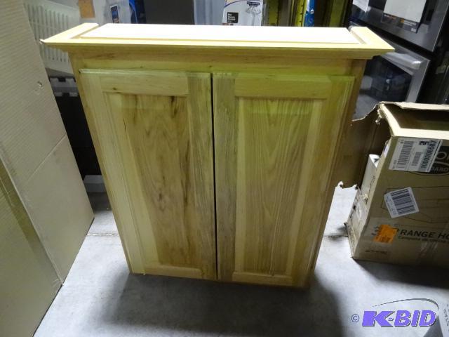 lot 8 image: RSI home products wall hanging cabinet 26 x 8...