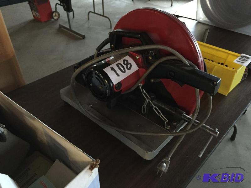 lot 108 image: Jet grinder blade circular cutoff saw for met...