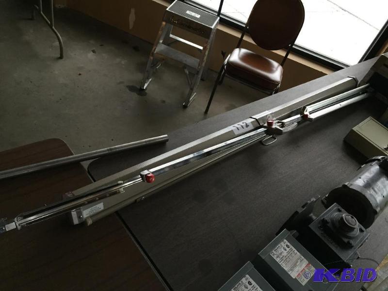 lot 112 image: Portable white screen projector with stand....
