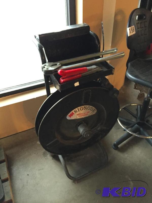 lot 159 image: Signode plastic strapping  banding cart with...