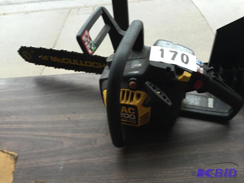 lot 170 image: 14" McCulloch chain saw....