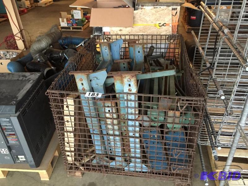 lot 183 image: Metal gaylord of misc metal (mostly conveyor ...