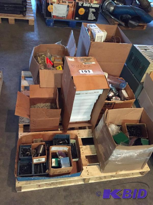 lot 193 image: Pallet lot of misc hardware and other....