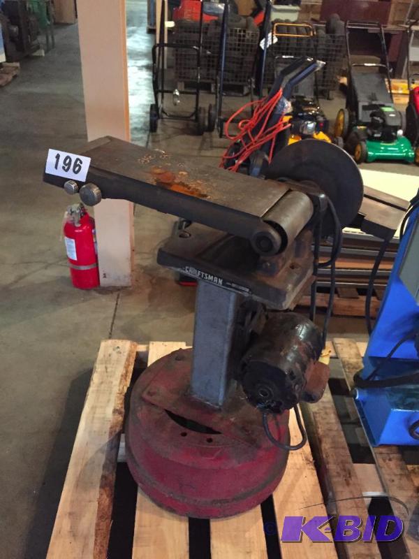 lot 196 image: Craftsman disc sander  jointer combo machine...