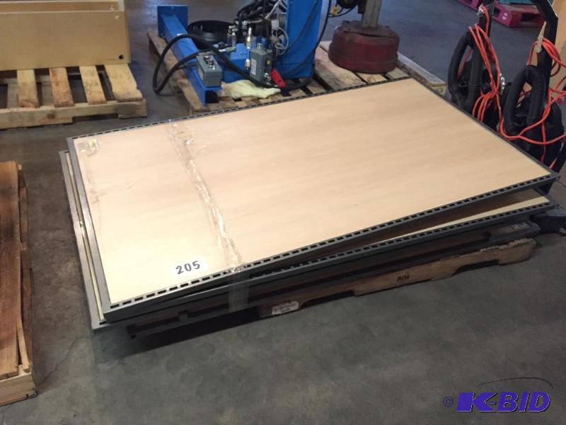 lot 205 image: Lot of 4 retail shelving uprights (no other a...