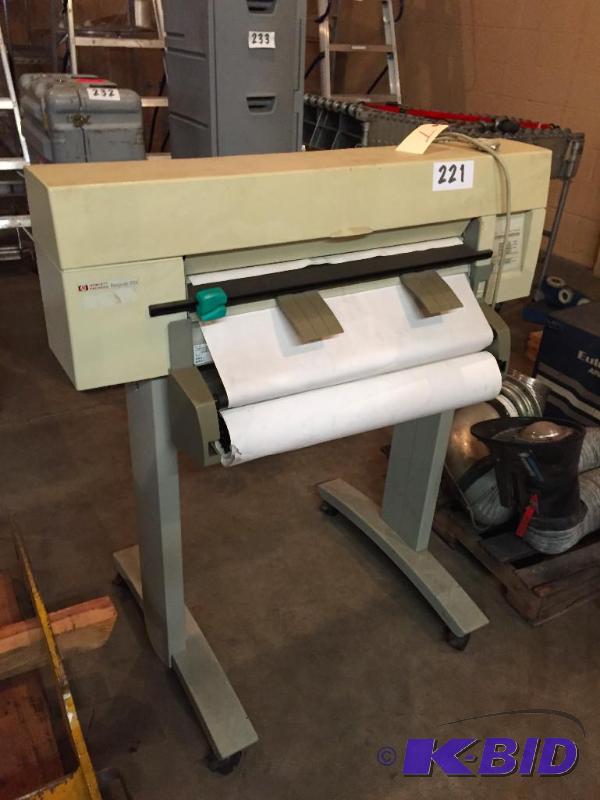 lot 221 image: HP Hewlett Packard Design Jet 330 printer....