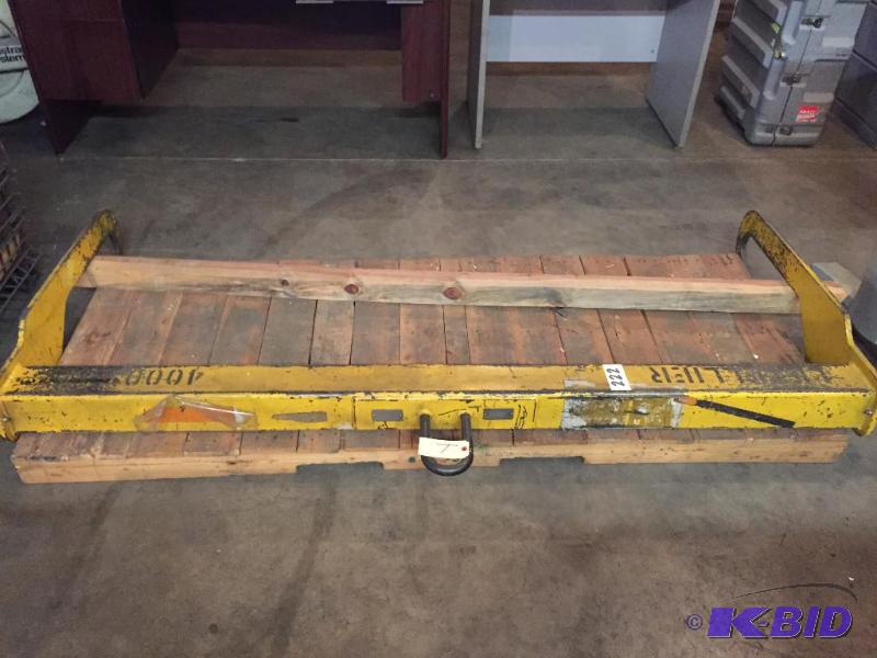 lot 222 image: 4,000 lb hook lifter for spools andor round ...