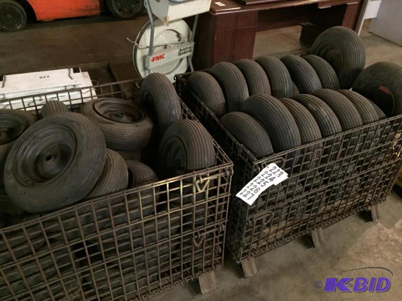 lot 225 image: Lot of 8 air tires. 4.804.00-8 size....
