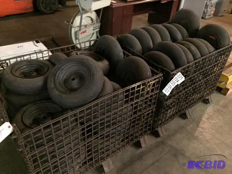 lot 227 image: Lot of 8 air tires. 4.804.00-8 size....