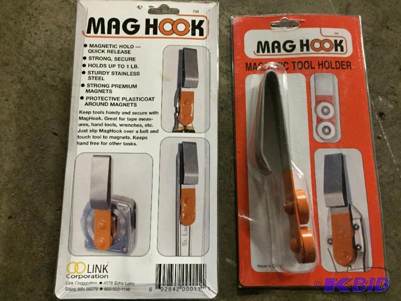 lot 247 image: Lot of 8 Mag Hook belt clip magnetic tool hol...