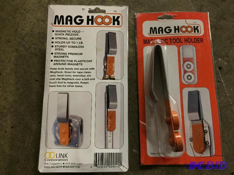 lot 249 image: Lot of 8 Mag Hook belt clip magnetic tool hol...