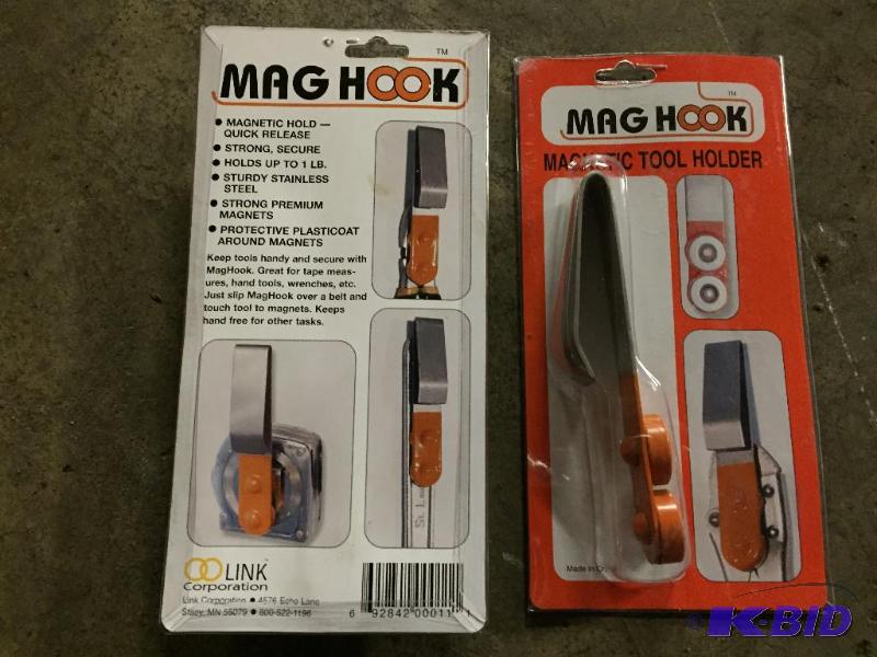 lot 250 image: Lot of 8 Mag Hook belt clip magnetic tool hol...