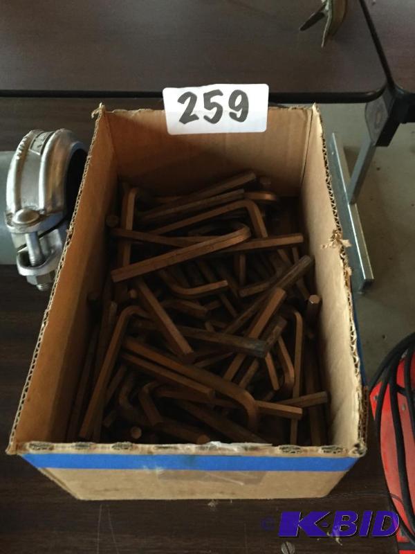 lot 259 image: Box of misc allen wrenches....