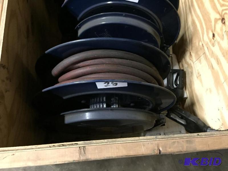 lot 29 image: Hannay retractable fuel hose reel with fuel f...
