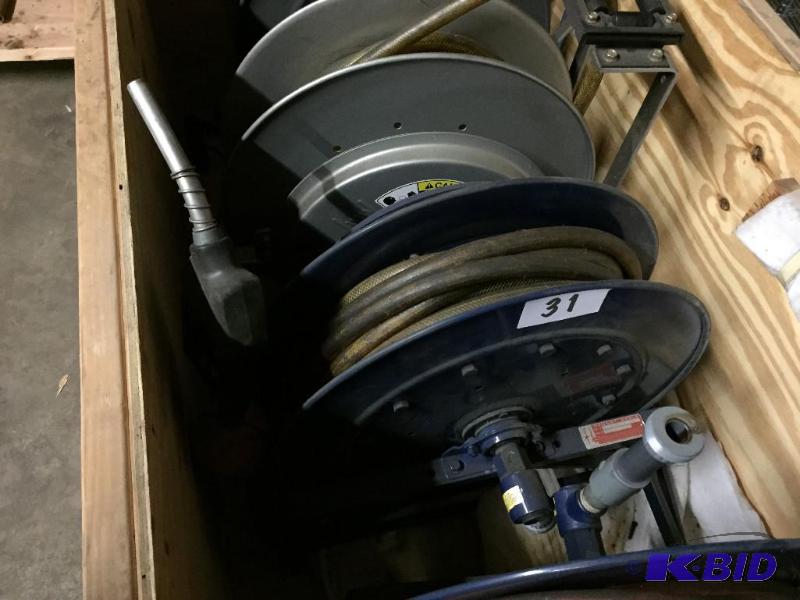 lot 31 image: Hannay retractable fuel hose reel with fuel f...
