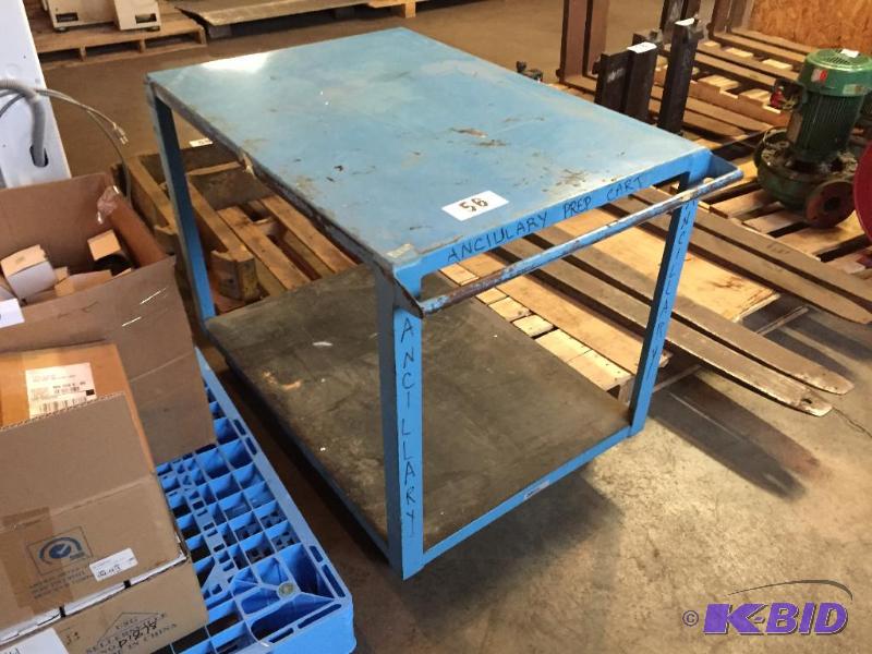 lot 56 image: Steel shop cart....