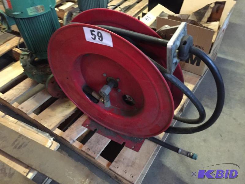 lot 59 image: Retractable air fluid hose reel....