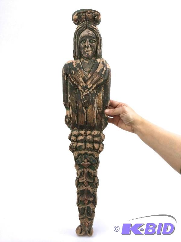 Very Old Hand Carved Cigar Figure