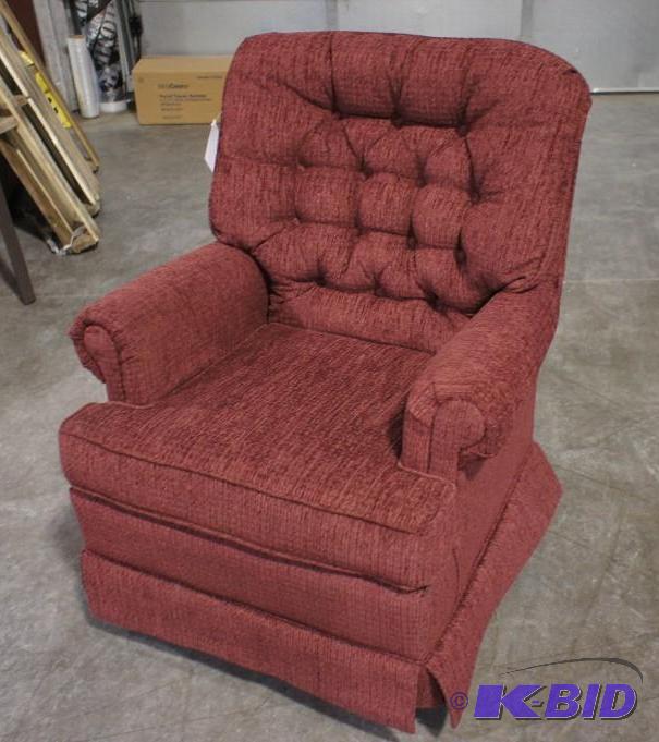 New Button Back Red Rocker  Swivel Chair - M...