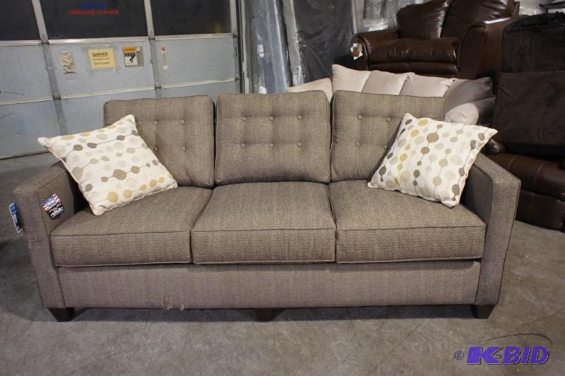 New Simmons Beauty Rest Gray Sofa with legs -...