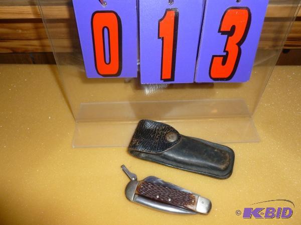 lot 13 image: Vintage shrade 735 ss knife. 4" closed w...